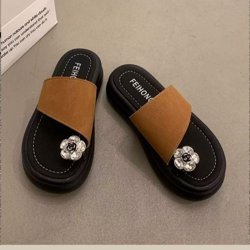 thick-soled toe slippers for women's non-slip new summer fashion versatile beach sandals