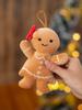 Non-Toxic Cute Gingerbread Man Pendant Plush Christmas Ornaments For Tree Decorations Christmas Hanging Decor For Home Christmas Party