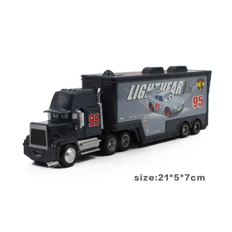 1:55 Disney Pixar Carros 3 Relâmpago McQueen Black storm Jackson Cruz Tio Mack Caminhão Série Carros de Liga Leve Brinquedos brinquedo de menino presente para criança