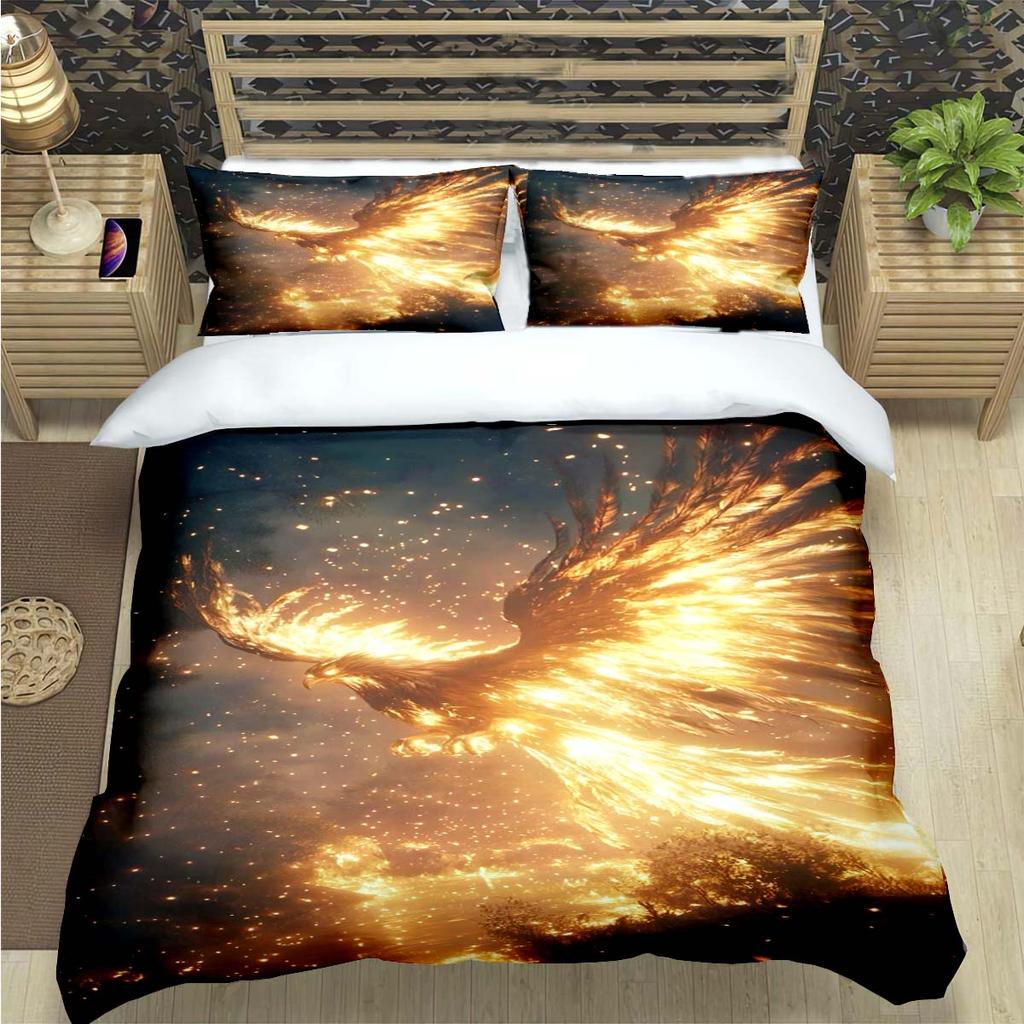 3D Popular Mythical Beast Phoenix Print Bedding Sets Bed Supplies Set  Comforter Set  Teens Girls Cartoon Twin Single Kid Gift