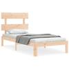 VidaXL Bed Frame with Simple Solid Wood Headboard 3193496