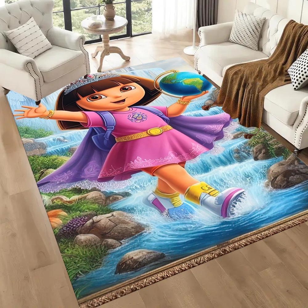 Dora Explorer Floor Rug Office Rug Design for Dormitory Balcony Bedrooms Game Room Anti-slip Rug Decorate Offices Wedding Party Gift