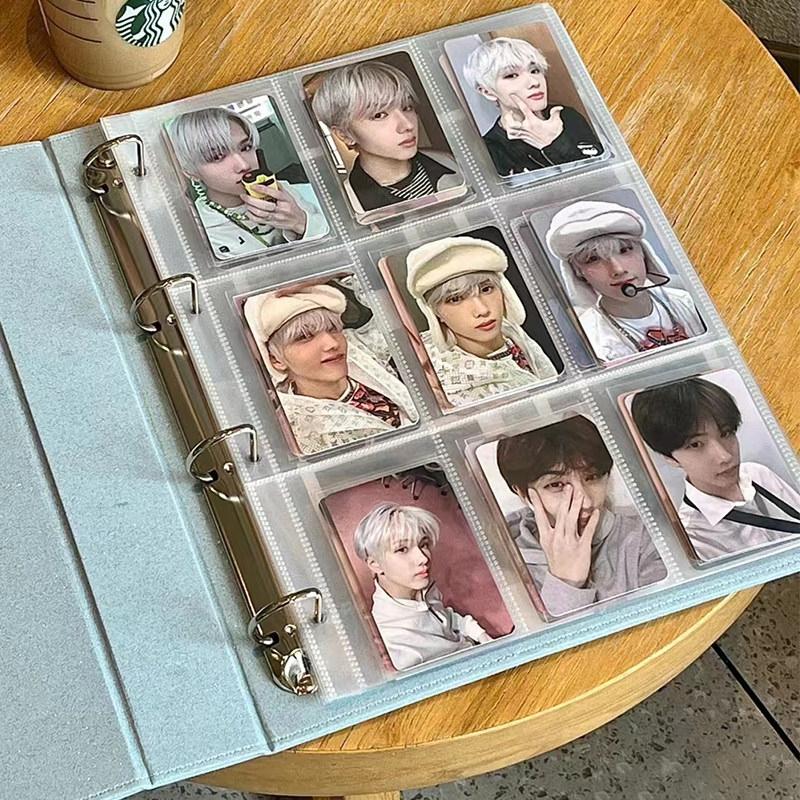 1-9 Grids Binder Photocard Photo Album Kpop Photocard Holder Card Collect Book Binder Kpop Binders Album and Inner Pages