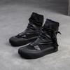Johnature Hohle, atmungsaktive Retro-Sommerstiefel aus echtem Leder mit Reißverschluss hinten und römischen Sandalen mit dicker Sohle für Damen