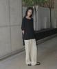 Mosyupamosyu Shoulder Button Short Sleeve T-Shirt [Black]