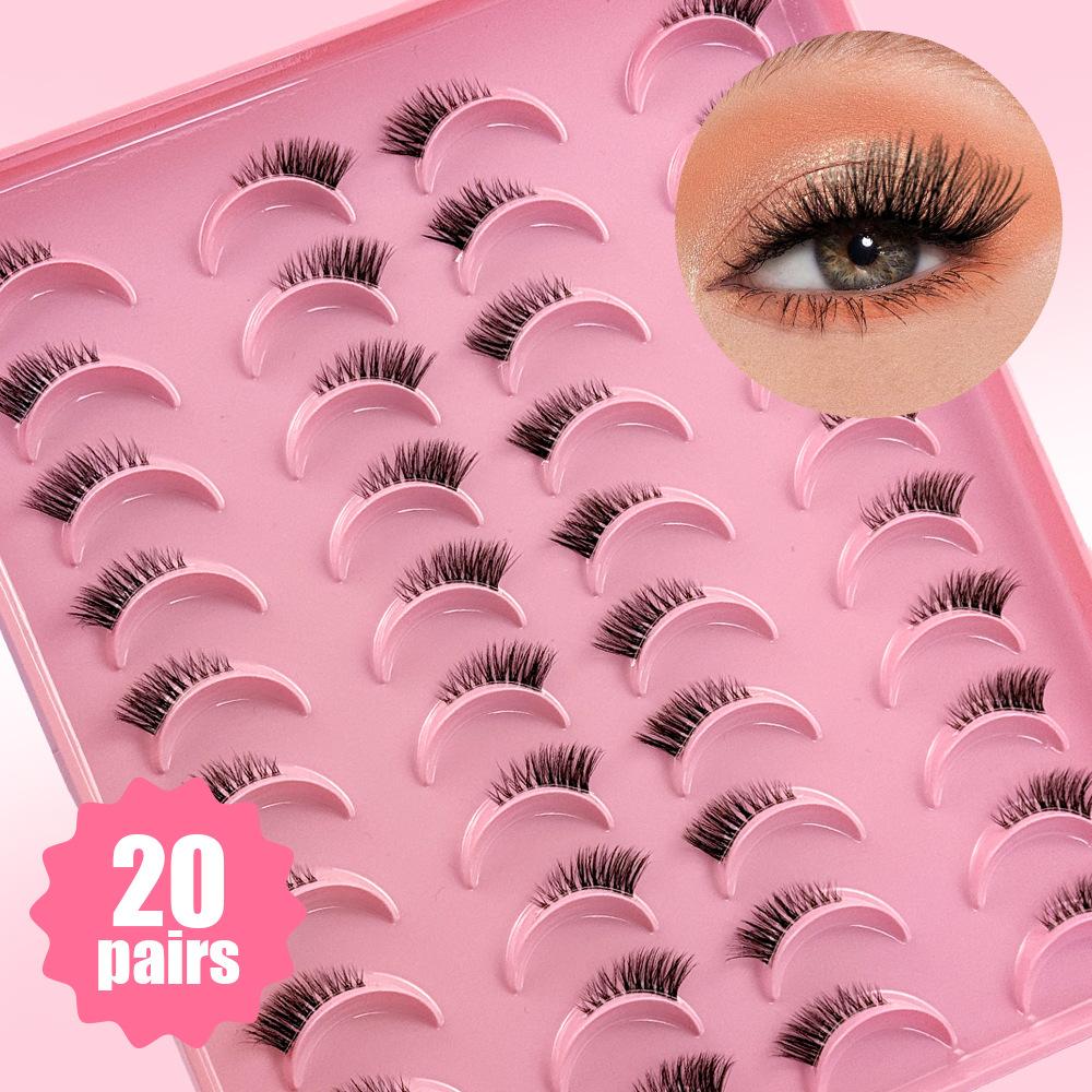 European and American fox oblique flying eyelashes half eyelashes curled chemical fiber twenty pairs of eyelashes false eyelashes