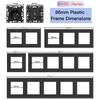 BSEED Only Plastic Frame Panel Single Double Triple Frames Matte Works For E-Series Wall Socket Click Switch DIY Part White