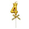 Gold Crown Number Birthday Candles Luxury Metallic Numeral Cake Toppers Happy Birthday Party Decorations for Kids Adults Men Women