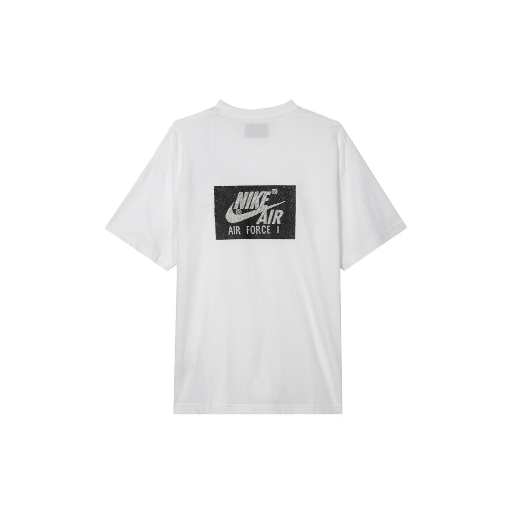 Nike T Shirts Men's White Crew Neck Moderate Straight Fit (Unisex) T-Shirts DR5758 100