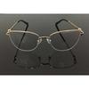 Classic Luxury Half Rim Metal Golden Black Finish Eyeglass Frame Cart-Metal JL166605724963