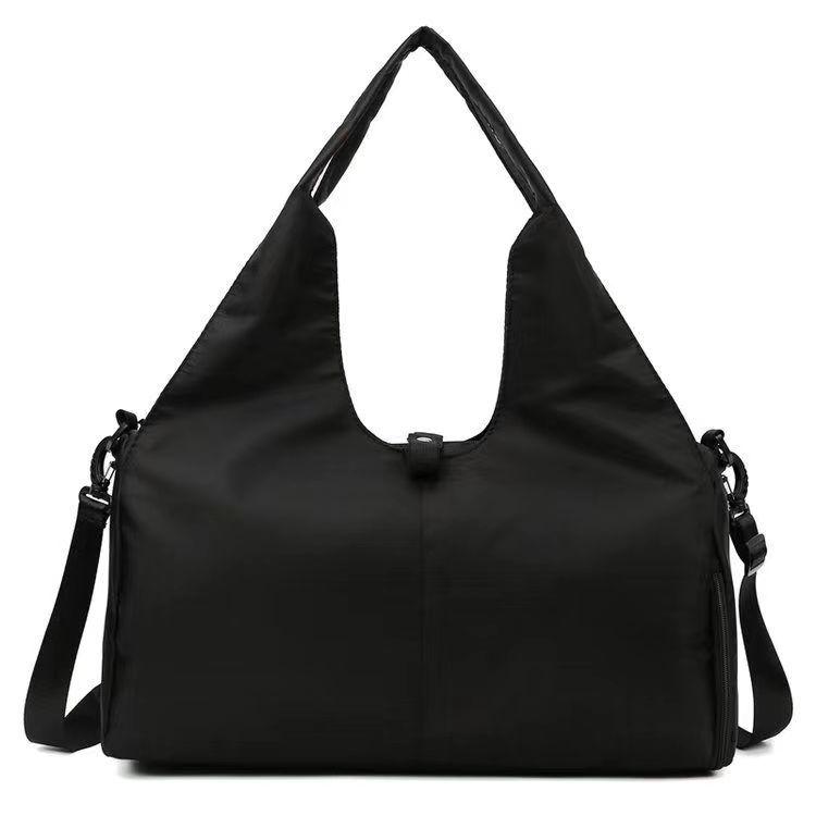 Borsa da Yoga Multifunzionale di Grande Capacità con Logo, Scomparto per Scarpe e Tracolla