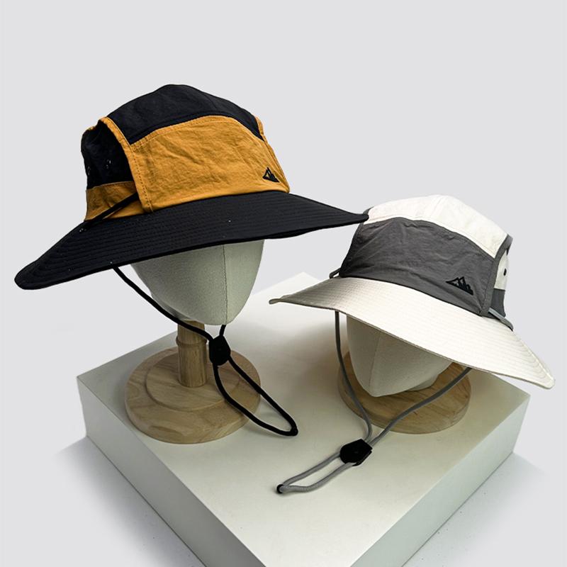 Fisherman Bucket School Old Vintage Dry Quick Drying Fast Women  Men For Neutral Gender Fresh Caps Hats Color Block Sunshade Outdoor Breathable