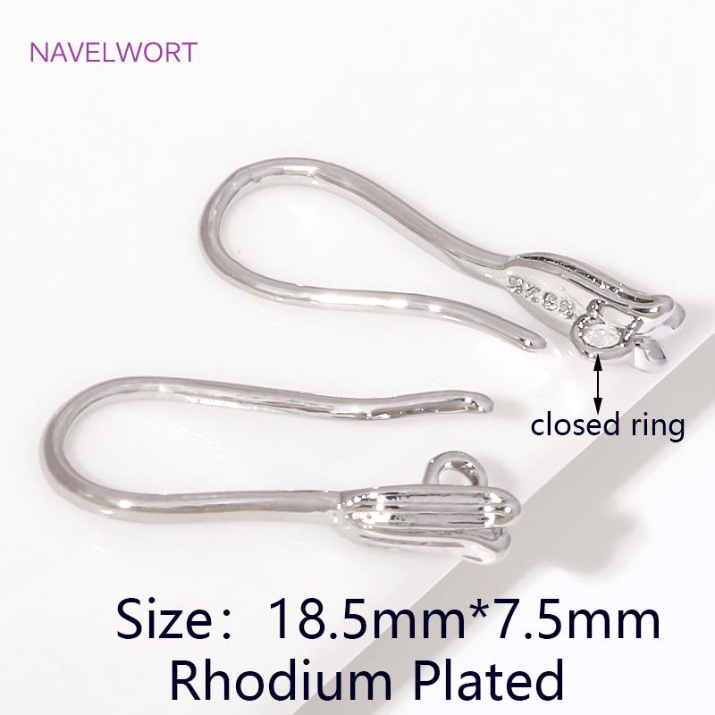 Wholesale 18K Gold Plated Earrings Hooks Ear Wire Hooks with Closed Ring,Accessories For Earrings,DIY Jewelry Making Findings