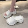 Thick-soled Height-increasing Slippers Women's Shoes and Sponge Cake Slippers