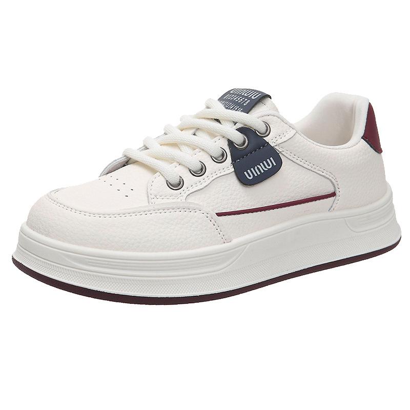 2025 new thick-soled little white shoes women's spring flat-soled fashion versatile explosion showing feet small casual sports board shoes