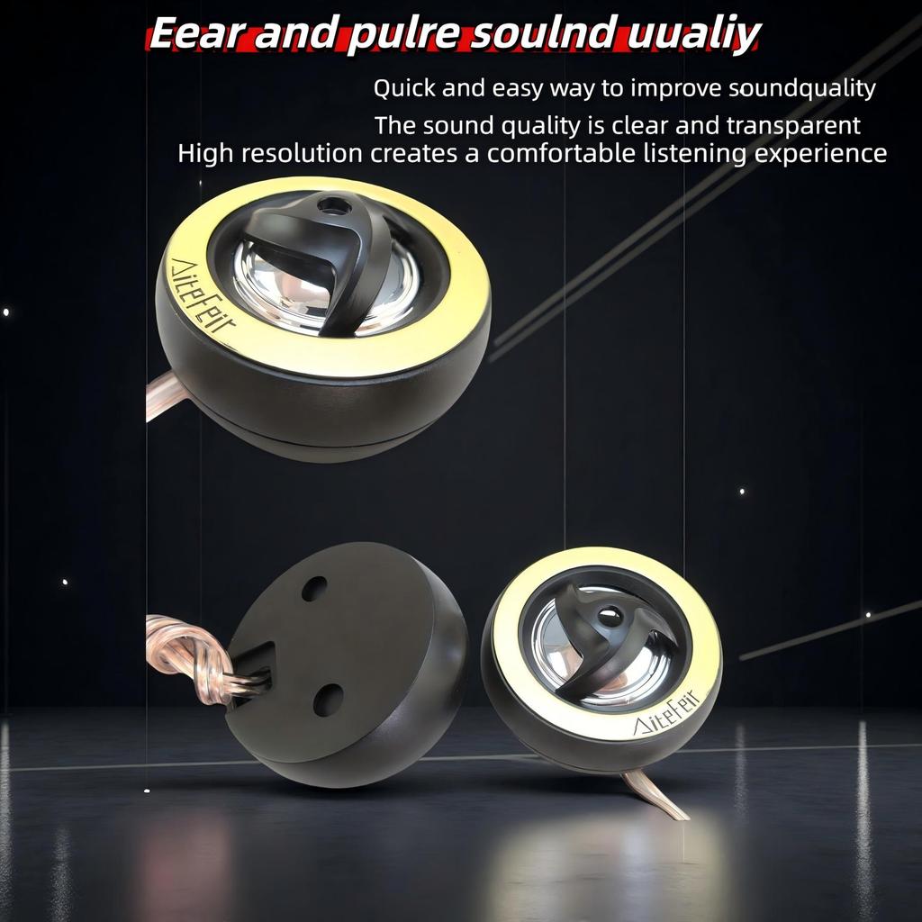 2 Pcs 450W High Efficiency Mini Dome Tweeter Speakers with Base 12V Car Audio System Loudspeaker for Auto Sound Upgrade