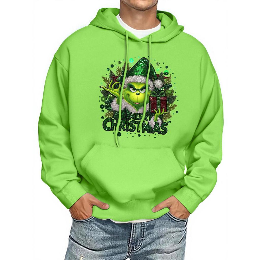 Herre Print Hettegenser Langermet Casual Pullover Hettegenser Hettegenser