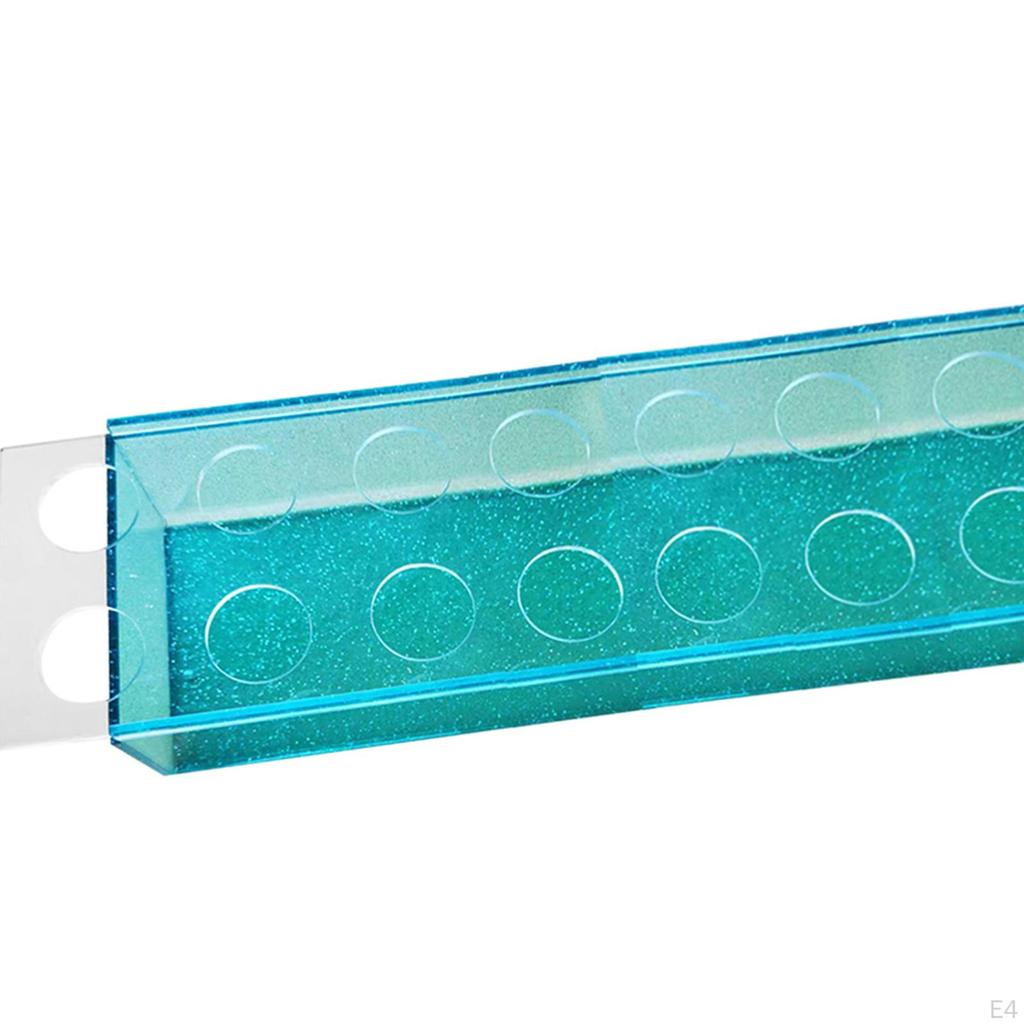 Acrylic Vase Rectangle Bud Flute Flower Pot Holder for Desktop Housewarming