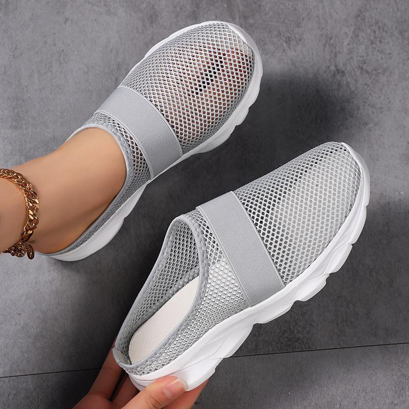 Cool slippers women's autumn new casual bag head mesh slippers fashionable and versatile