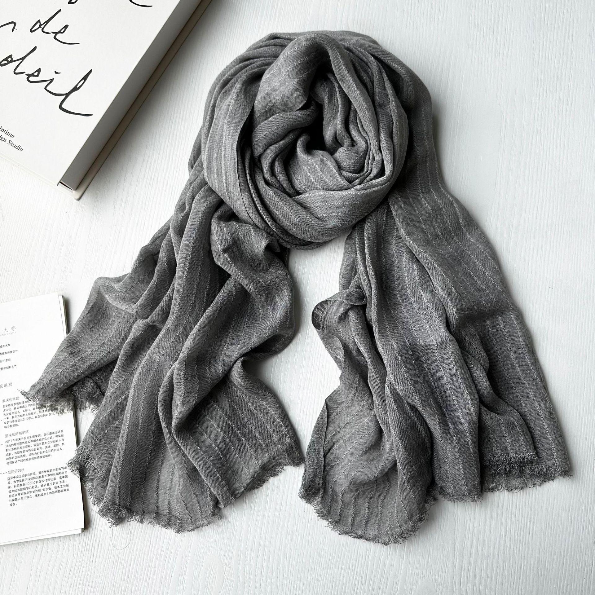 

Retro Style Korean Modal Scarf Shawl Wrap Unisex Decorative Strip Scarves for Men and Women 85X180CM