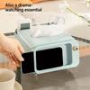 Durable PP Materials Tissue Box Holder Featuring TV Design Cream Finish and Phone Stand Function In Multiple Colors