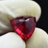 10.50 Ct Natural BLOOD Red Ruby Loose Gemstone CERTIFIED UNHEATED Trillion Cut. AR-506