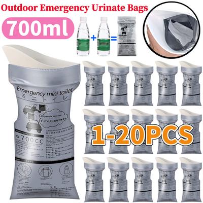 Mini Toilette Mobile da Viaggio Portatile Sacca per Urina Sacche Urinarie di Emergenza per Esterno 700ml Sacca Vomito Monouso per Bambini Donne Uomini