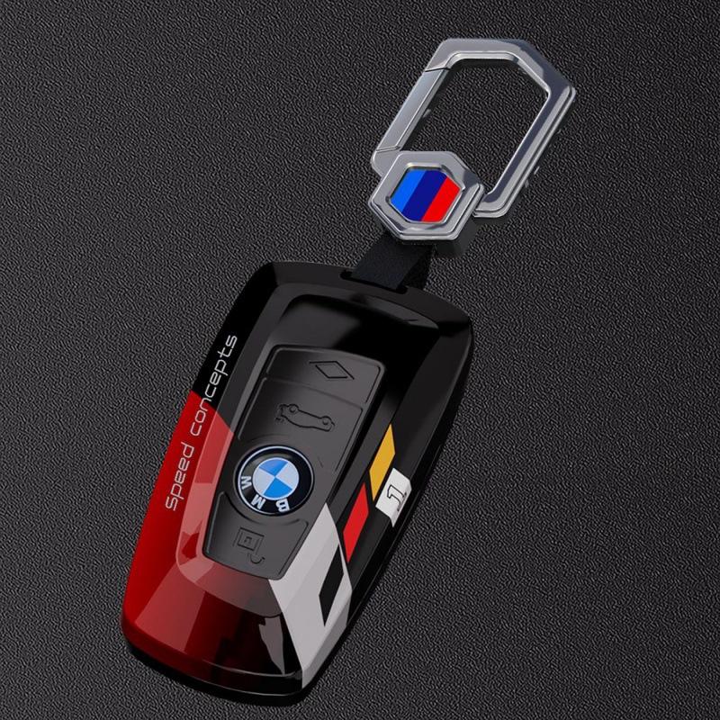 Applicable To BMW 5 Series Key Case New 3 Series Carbon Fiber Texture Key Case 7 Series Blade X5x6 Square X1x3 Shell Buckle