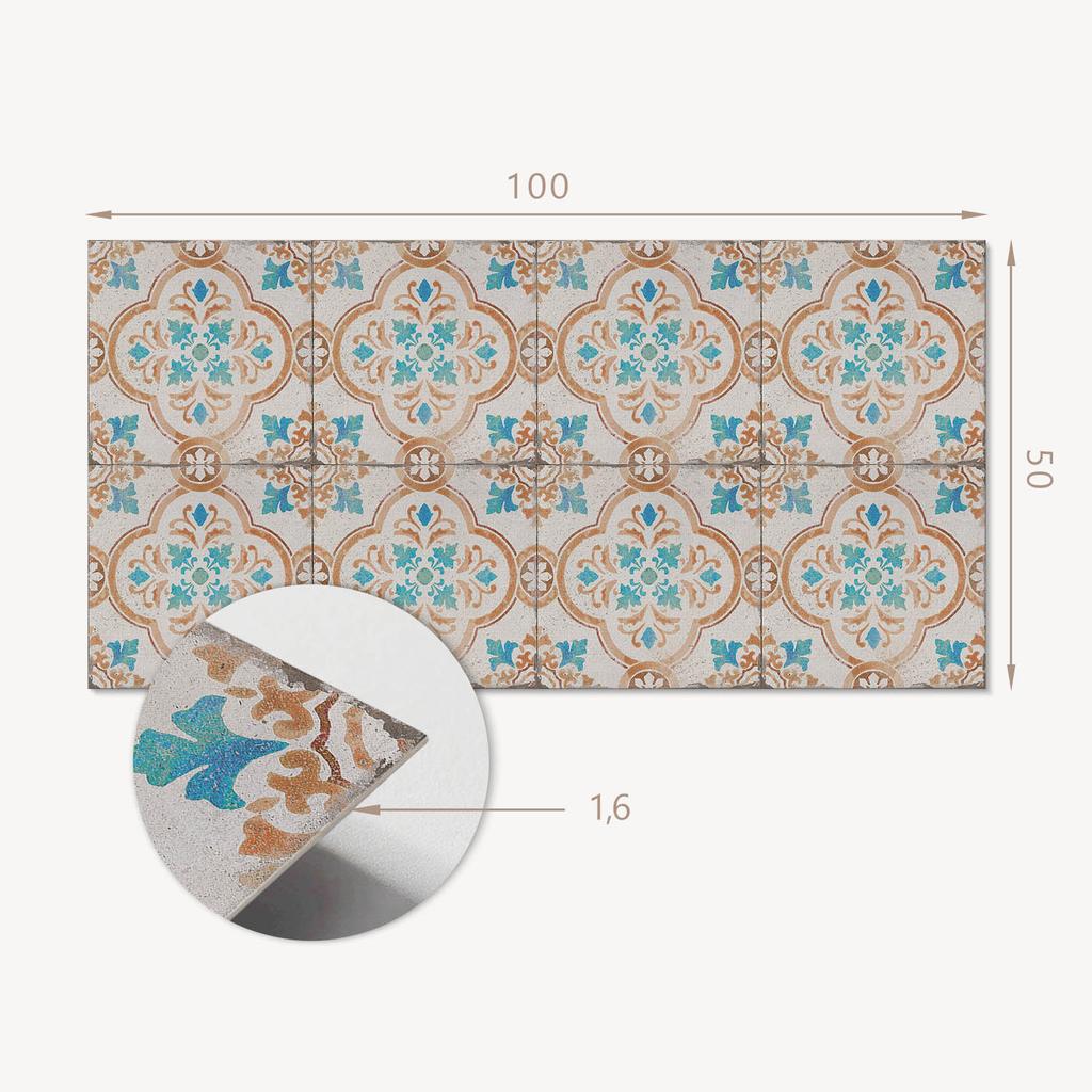 Winylowy Panel Samoprzylepny Do Dekoracji Ścian 100X50 Cm Motyw Dekoracyjny Z Kwiatami