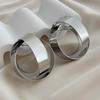 Punk Metal Geometric Wrapped Thick Stud Earrings for Women Vintage Gold Irregular Piercing Earrings Jewelry Gifts