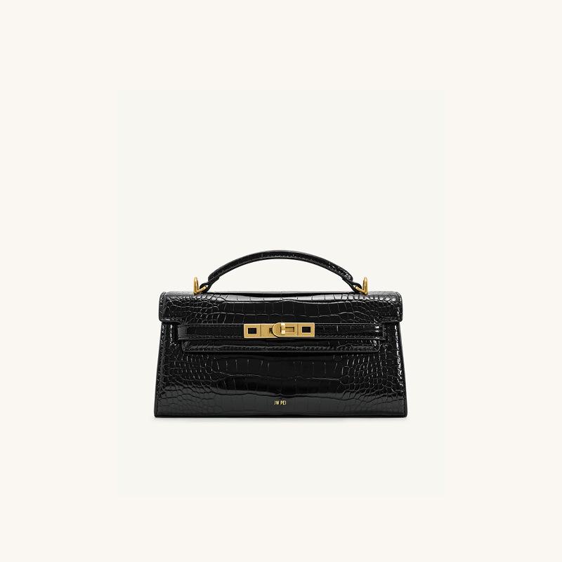 HomeHarmony JW PEI Kelly Handtas met Krokodillenpatroon - Noor High-End Dames Crossbody Tas 2T273 black