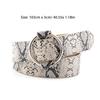 Damen Runder Schnallen Gürtel Modischer Lässiger Verstellbarer Bequeme Textur Gürtel für Formelle Lockere Hosen Kleid Schlangenmuster