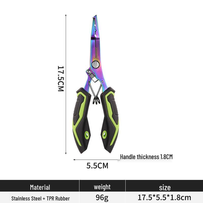 Premium Multi-functional Fishing Pliers with Straight & Flat Jaw - Hook Remover, Scissors, Fish Control