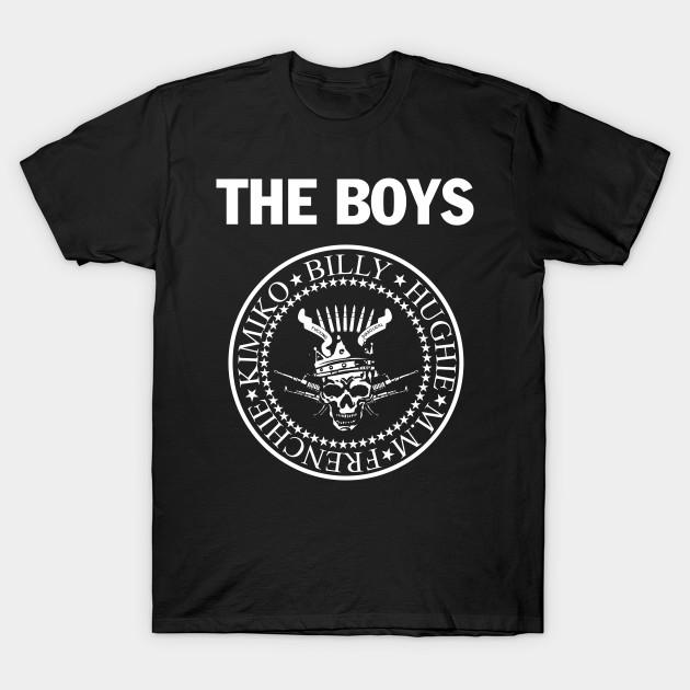 

Men Black Print T-shirt The Boys Band Tee No-Cut Transfer Paper Print Cotton Tshirt L чёрный