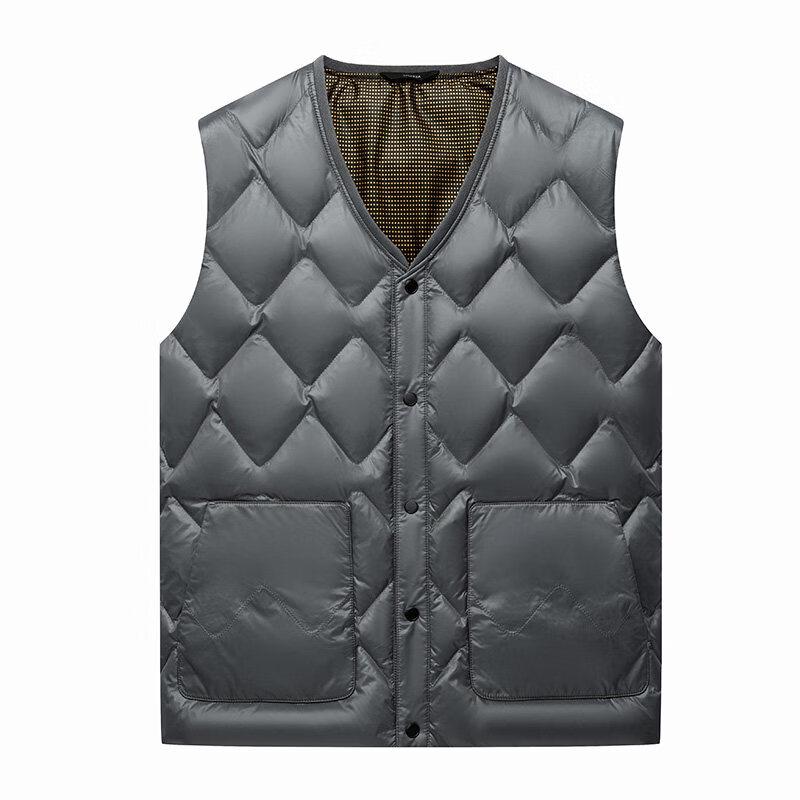 SNOWFLYING Men's V-Neck Lightweight Down Vest