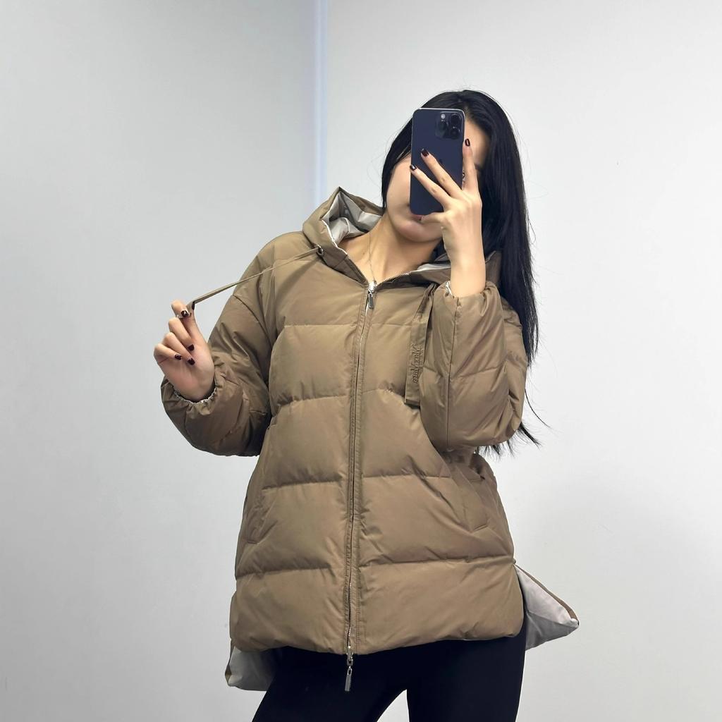 Shenzhen Nanyou women wear down jackets on both sides, winter new hooded short bread jackets, high-end trendy jackets
