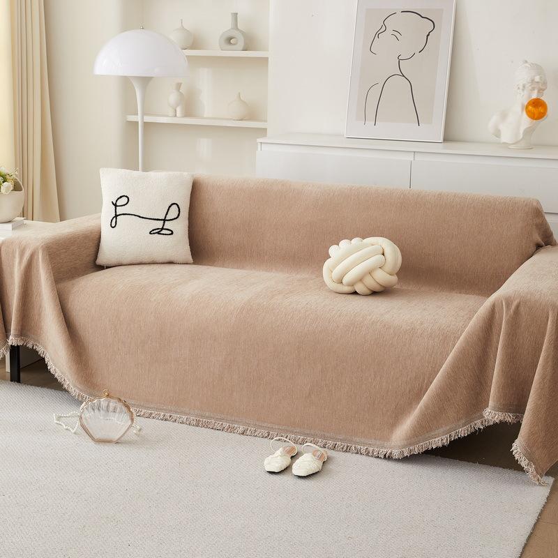 Sofa Cover Cloth Four Seasons Universal Waterproof to Prevent Leakage of Urine Non-Stick Wool Full Cover Sofa Cover Advanced Cream Series