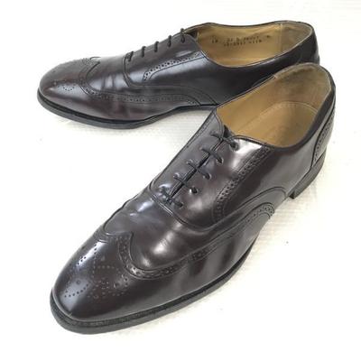 80s-90s USA Made Vintage/Johnston & Murphy OPTIMA/Full Brogue Wingtip/12D/29.0-30.0/Brown/BROWN/(USED)