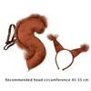 Animal Tail Costume Kit Hairband Cosplay Fancy Dress Headpiece Squirrel Ears Hair Hoop Headband for