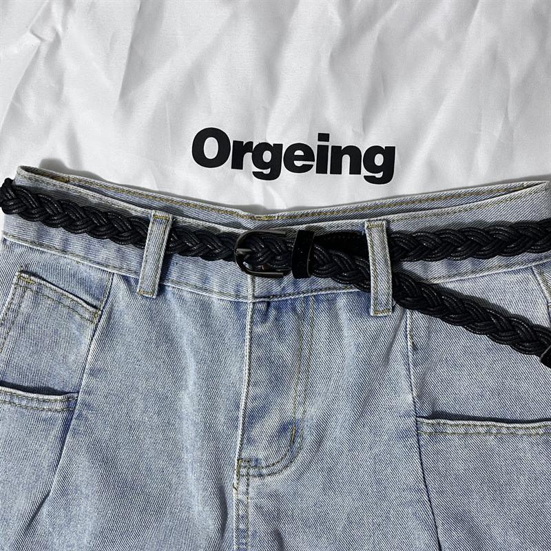 

Fashionable Coffee Colored Weaved Belt For Women Ideal For Dresses Outfits And Dark Black