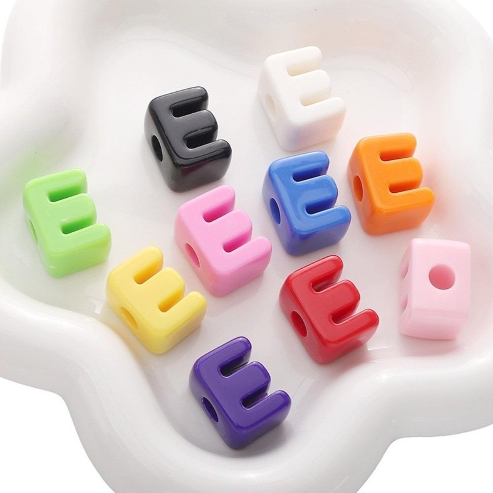 10PCS Colorful Loose Beads DIY DIY Jewelry Making Kit New 26 Letter Beads  DIY Bracelet Keychain