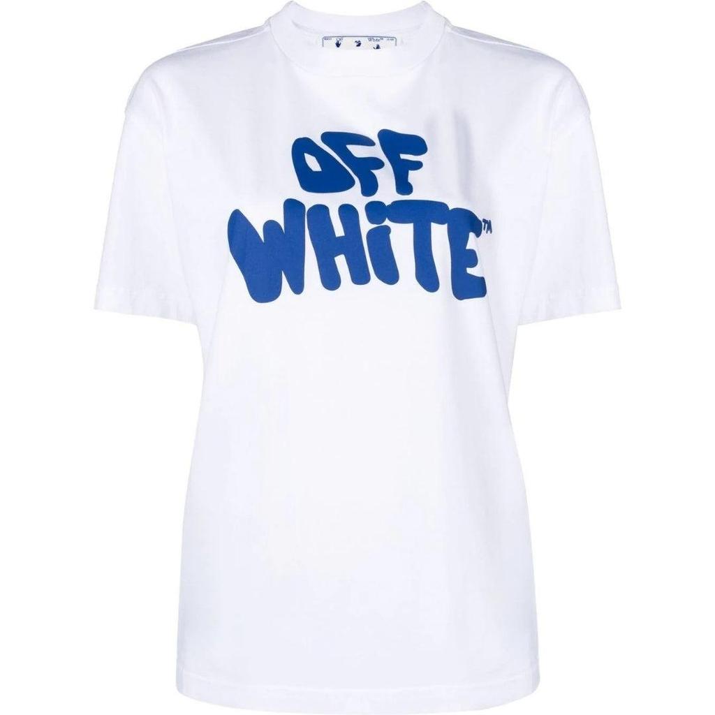 Off-White Unisex Adult 70s Logo Casual T-Shirt