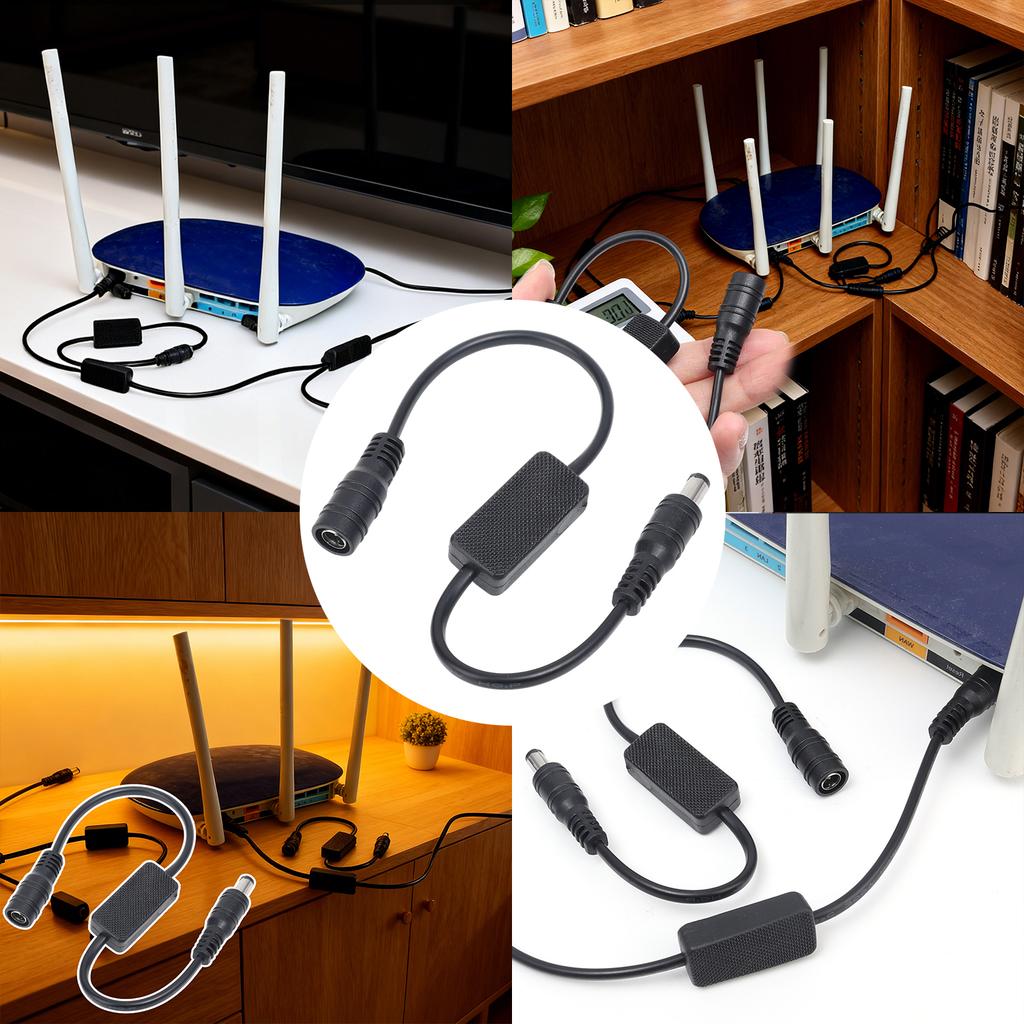 Router Reboot Cable WiFi Auto Restarter Timing 24H Power-Off Reset Controller Optical Modem Reboot Cable WiFi Rebooting Device