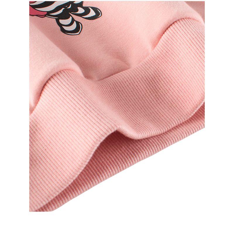 27home Children's Clothing Autumn and Winter Children's Fleece-Lined Sweater Girl round Neck Bunny Clothes Baby Single-Layer Fleece-Lined Tops