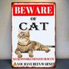 Vintage Funny Cat Metal Tin Sign Home Decor Wall Art 8x12 Inch