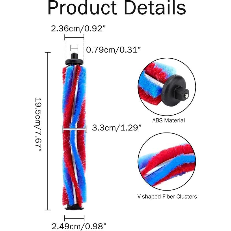 7,67 inch/19,5 cm Snoerloze Stofzuiger Rolborstel, Kleine V-vormige Bovenkant Snoerloze Stofzuiger Vervangingsonderdelen, Rolstofzuigerborstels Compatibel met A219/219 Pro
