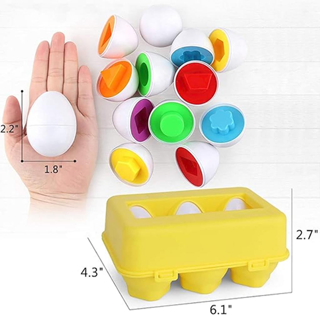 1Box 12 Easter Eggs Matching Toys For Early Childhood Education And Development.