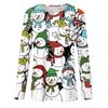Women's Fashion Casual Christmas Print Round Neck Long Sleeve Decorative T-Shirt Top