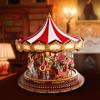 Carousel Music Christmas Box Rotating Movement Melodic Tunes Holiday Gift Toy