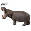 Lifelike Hippo Decoration Simulation Hippopotamus Figurine, Statue Sculpture, River Home Office Animal Decor Horse Model Educational Toy for Desk Hand